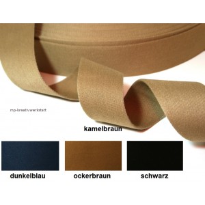 1m Taschenband Gürtelband Gurtband 50mm  glatt gewebt - Farbwahl